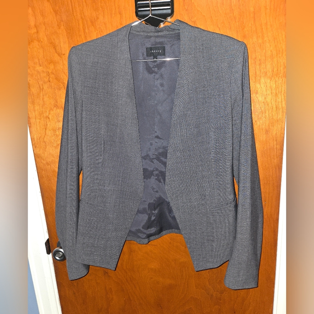 Theory Charcoal Blazer Size 10